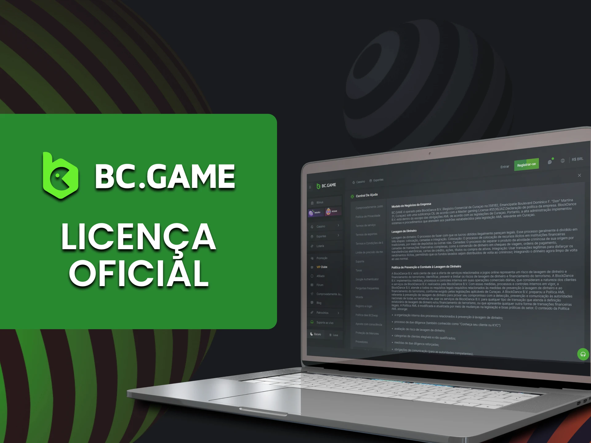 BC Game tem uma licença especial.